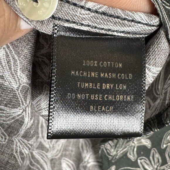 Soft Cloth Brand soft point collar mens shirt italian leaf print size medium - Picture 7 of 11